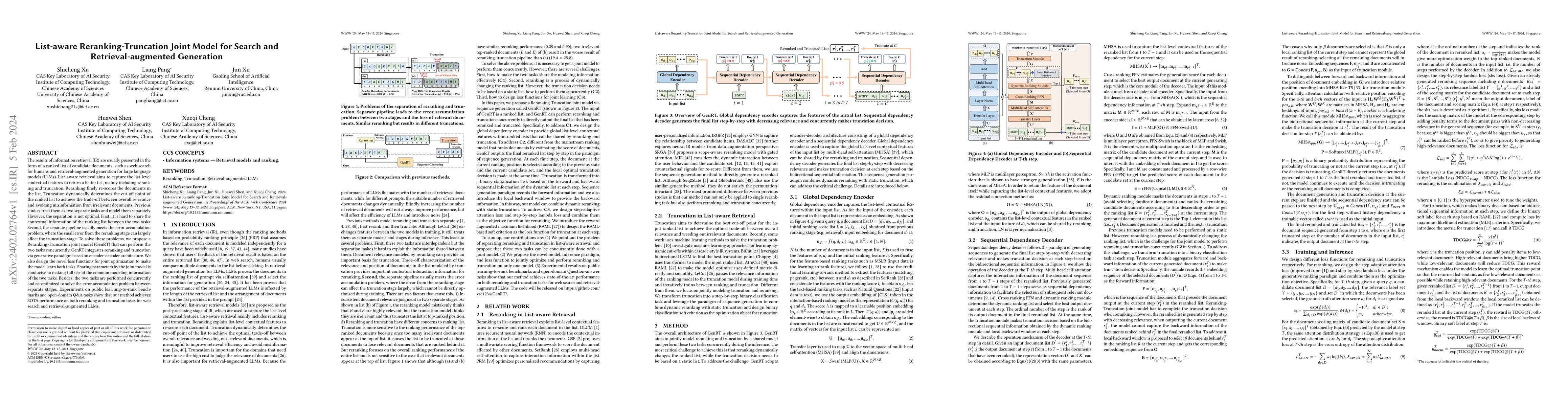 Thumbnail for List-aware Reranking-Truncation Joint Model for Search and
  Retrieval-augmented Generation