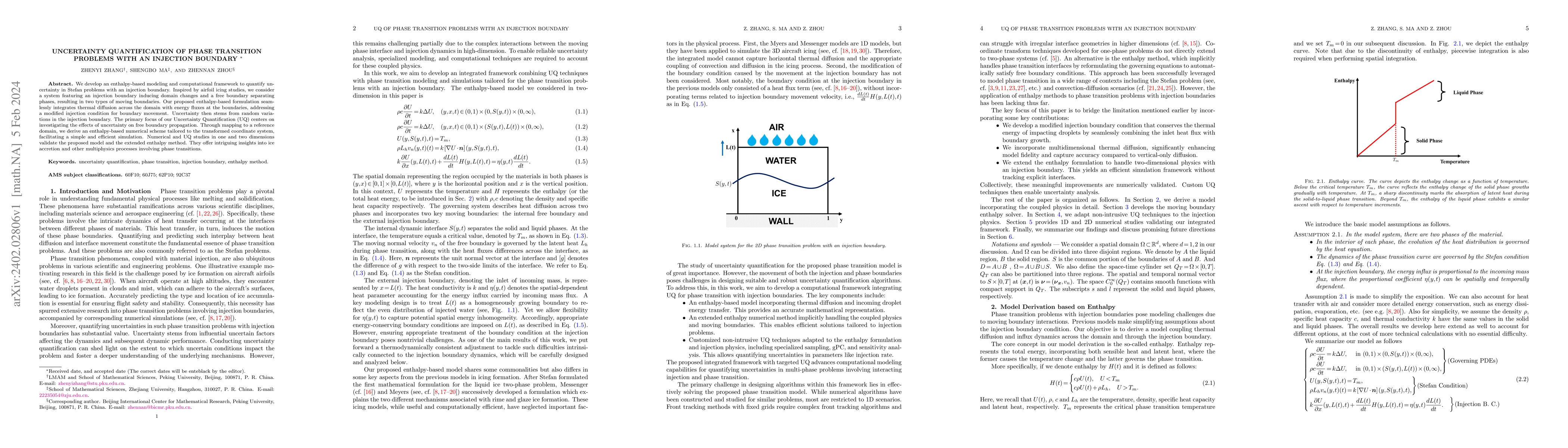 Thumbnail for Uncertainty Quantification of Phase Transition Problems with an
  Injection Boundary