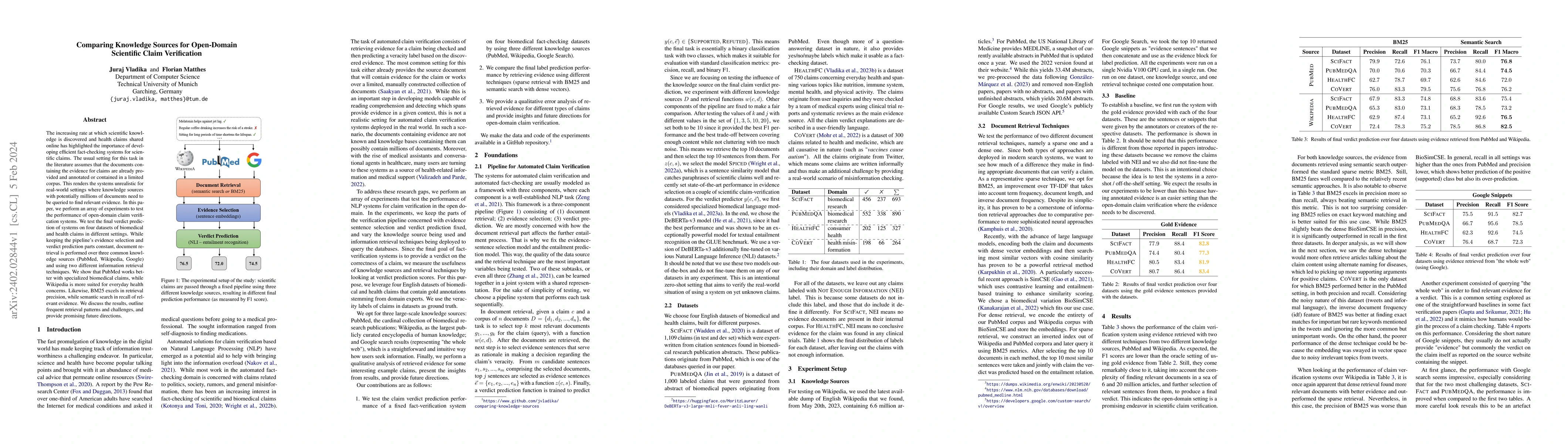 Thumbnail for Comparing Knowledge Sources for Open-Domain Scientific Claim
  Verification