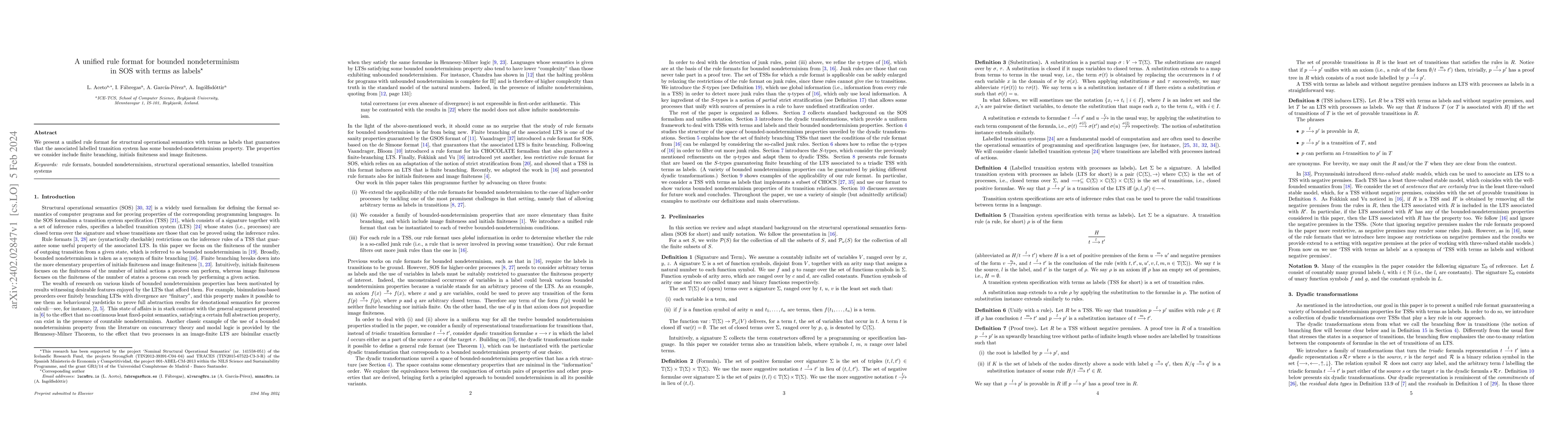 Thumbnail for A unified rule format for bounded nondeterminism in SOS with terms as
  labels