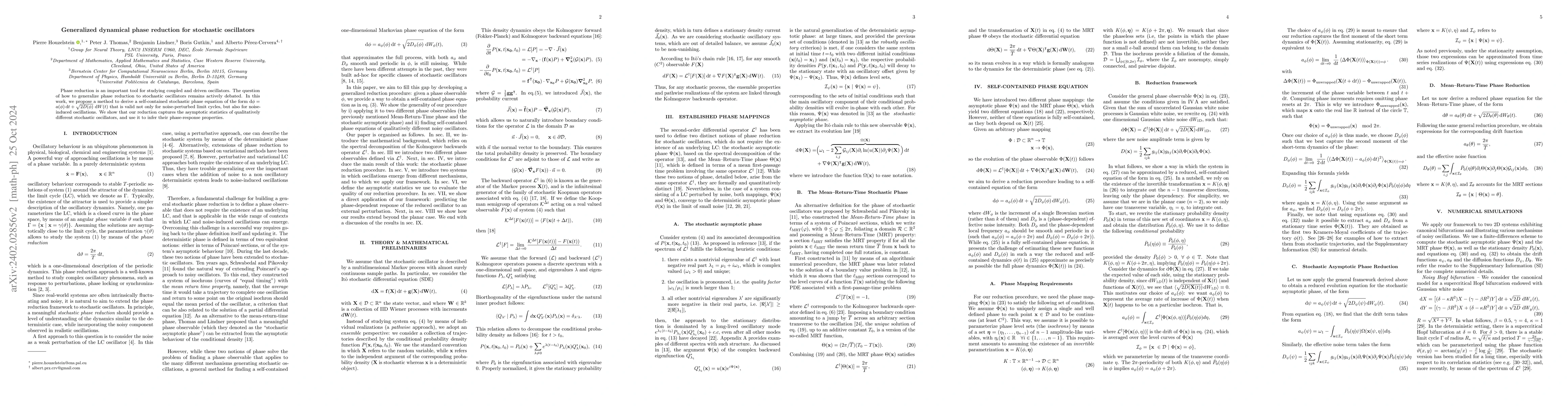 Thumbnail for Generalized dynamical phase reduction for stochastic oscillators