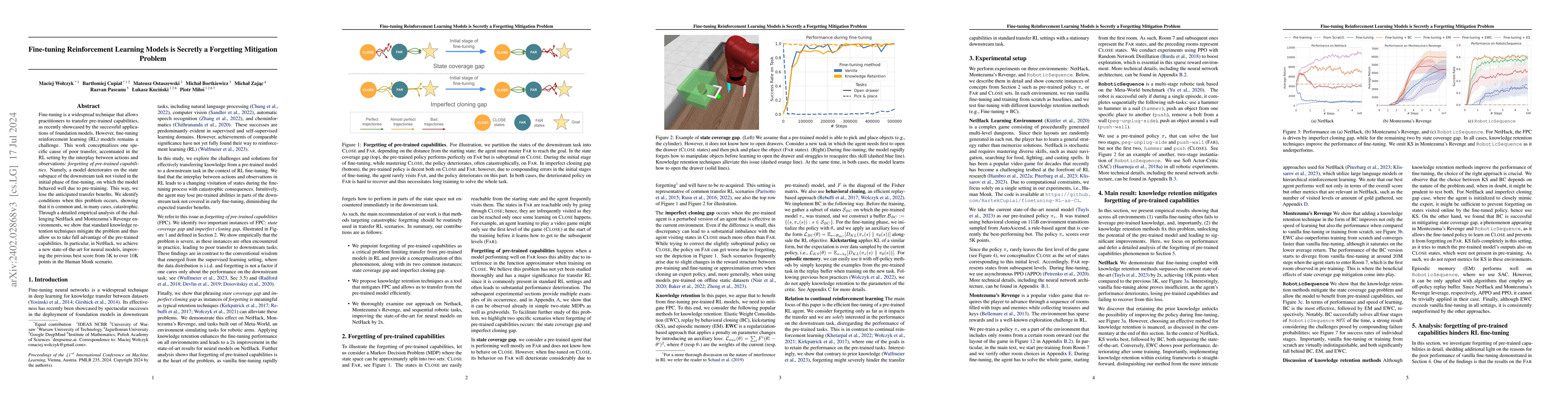Thumbnail for Fine-tuning Reinforcement Learning Models is Secretly a Forgetting
  Mitigation Problem