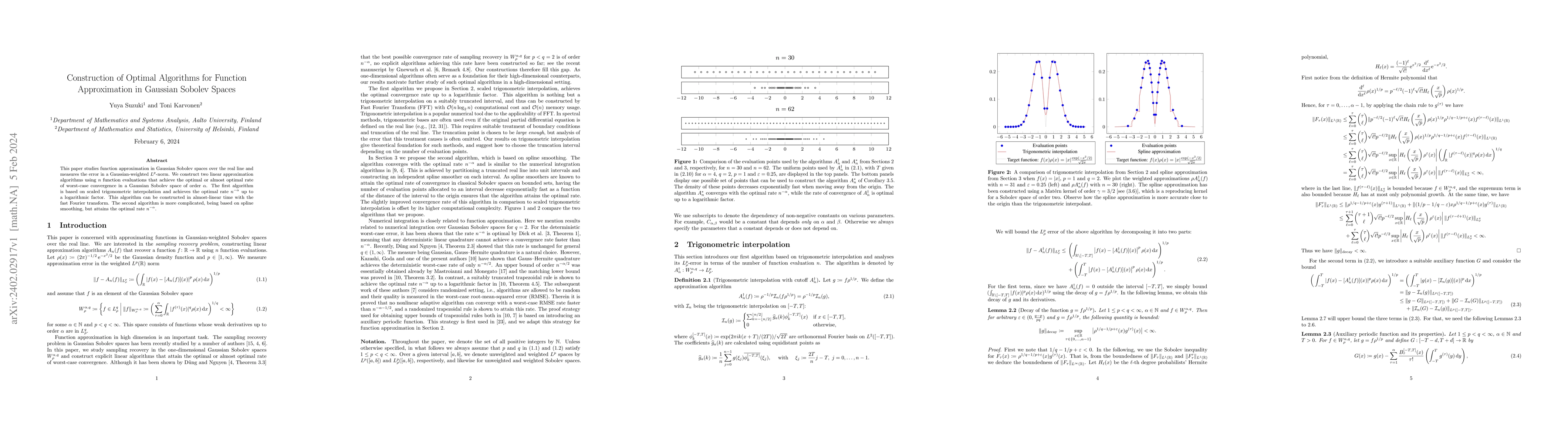 Thumbnail for Construction of Optimal Algorithms for Function Approximation in
  Gaussian Sobolev Spaces