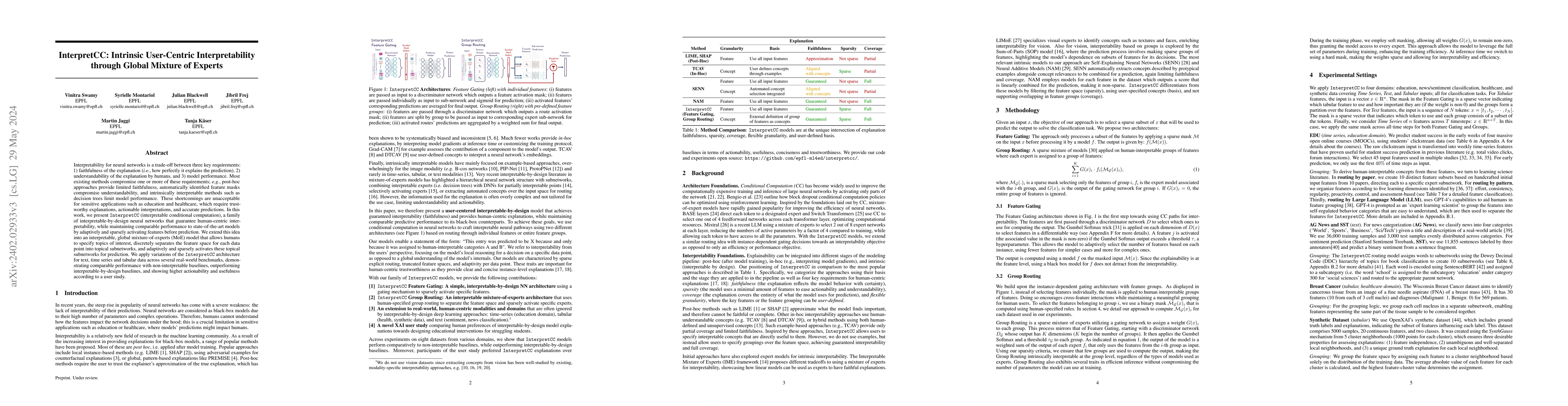 Thumbnail for InterpretCC: Intrinsic User-Centric Interpretability through Global
  Mixture of Experts