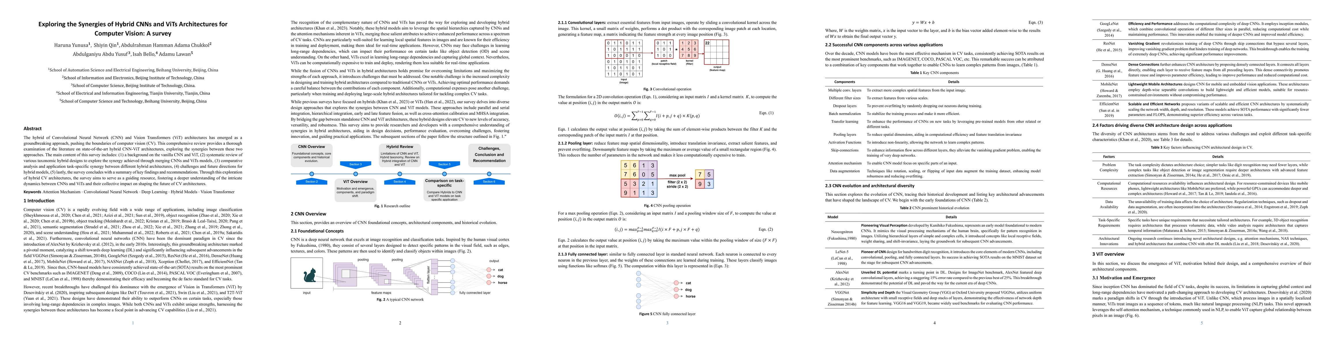 Thumbnail for Exploring the Synergies of Hybrid CNNs and ViTs Architectures for
  Computer Vision: A survey
