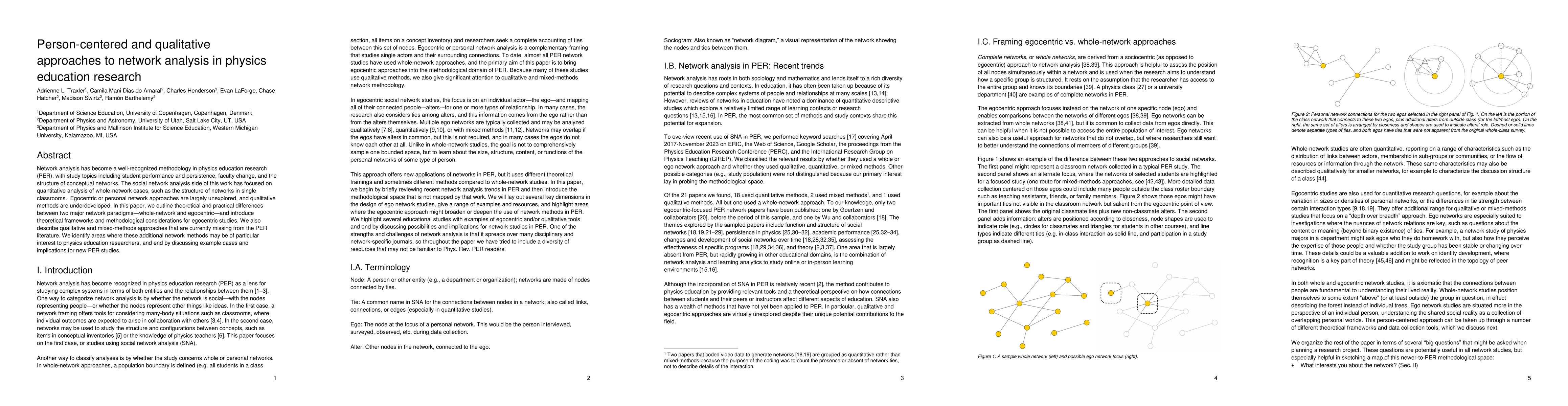 Thumbnail for Person-centered and qualitative approaches to network analysis in
  physics education research