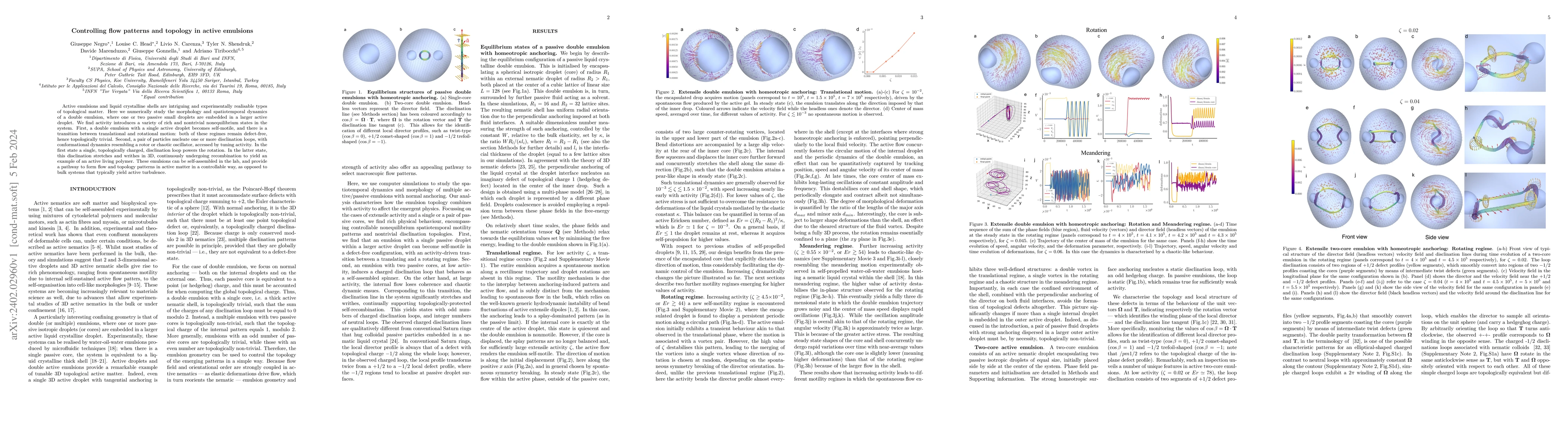 Thumbnail for Controlling flow patterns and topology in active emulsions