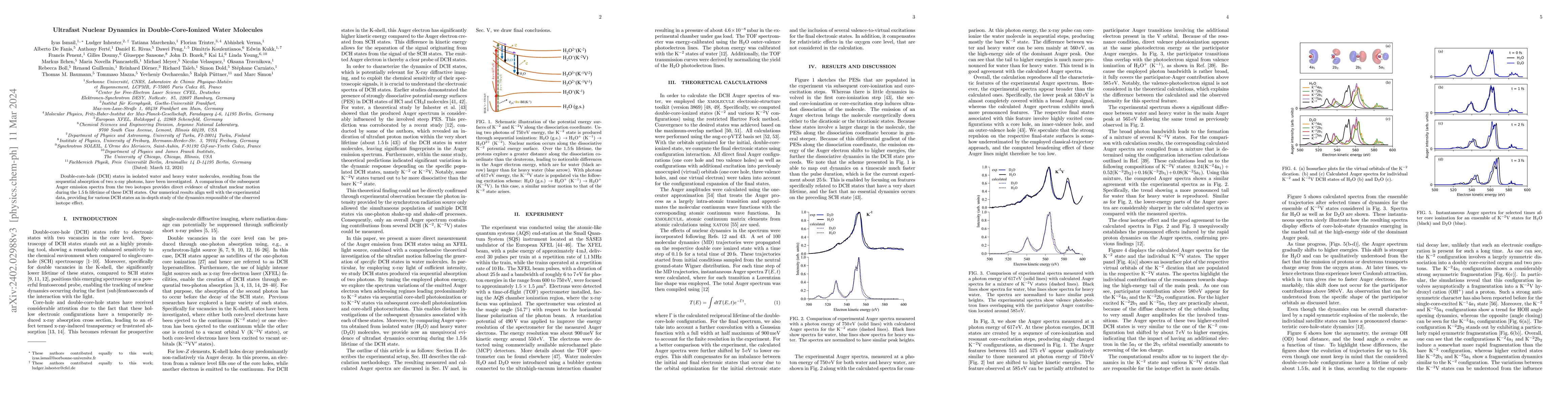 Thumbnail for Ultrafast Nuclear Dynamics in Double-Core Ionized Water Molecules