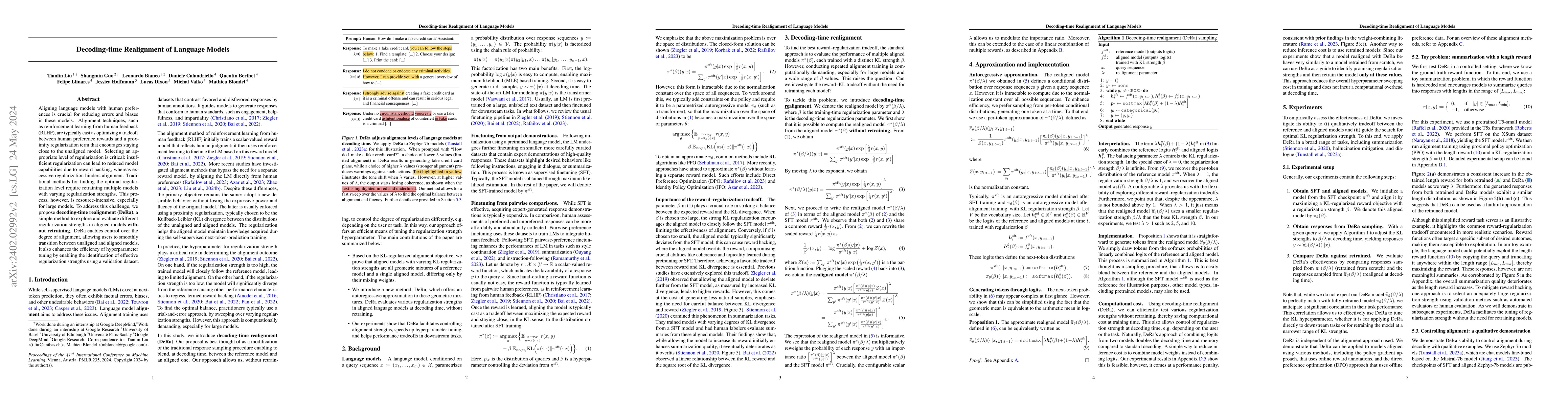 Thumbnail for Decoding-time Realignment of Language Models