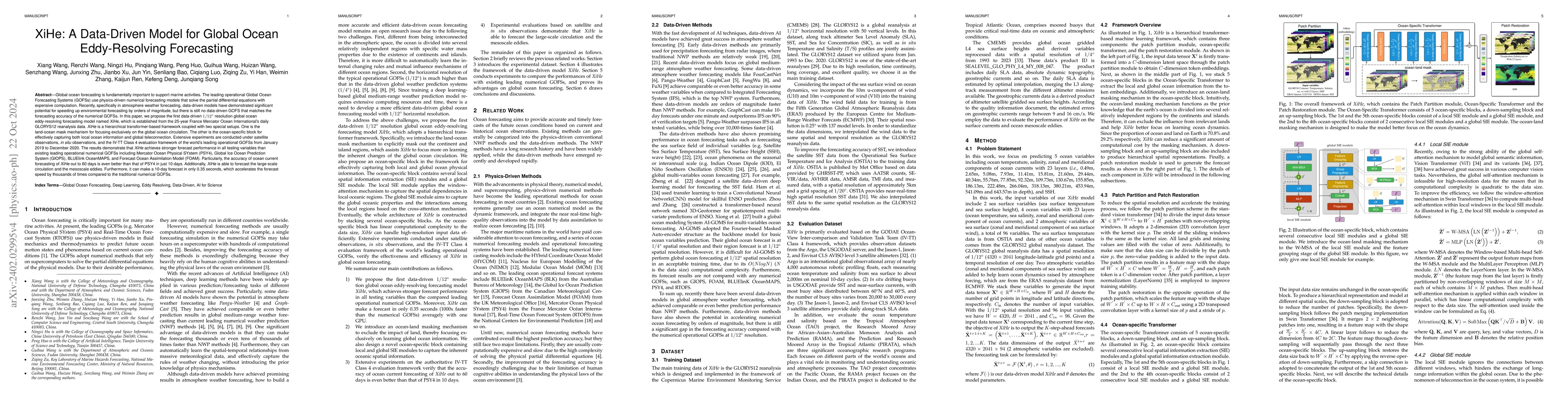 Thumbnail for XiHe: A Data-Driven Model for Global Ocean Eddy-Resolving Forecasting