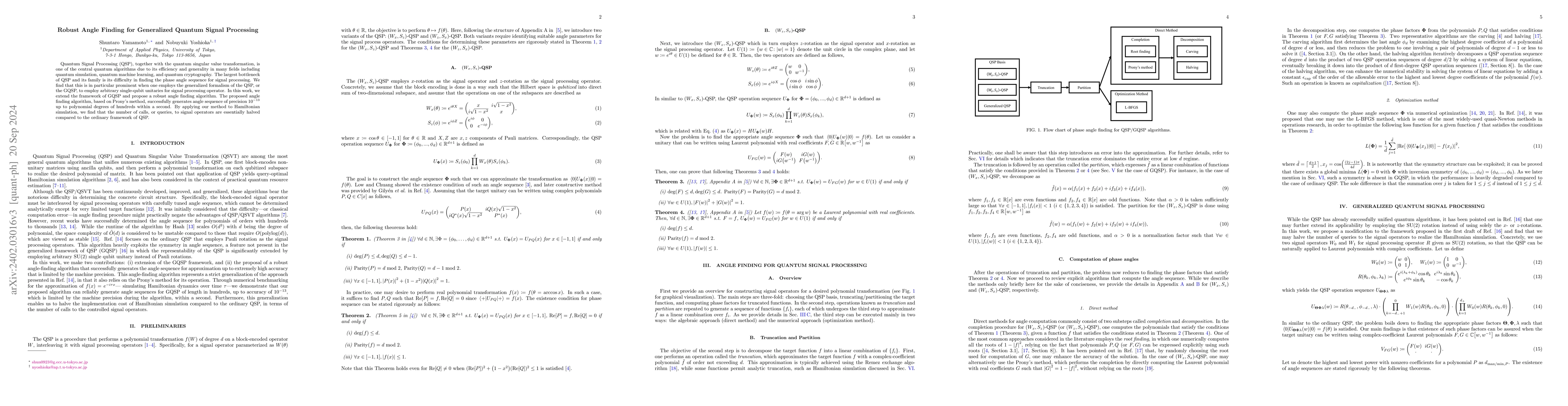 Thumbnail for Robust Angle Finding for Generalized Quantum Signal Processing