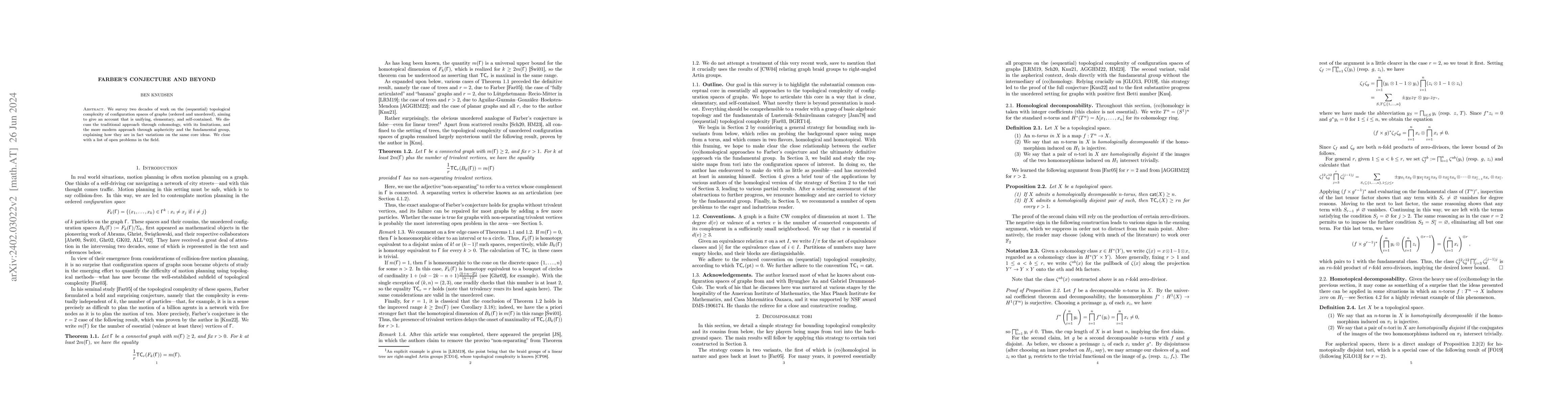 Thumbnail for Farber's conjecture and beyond