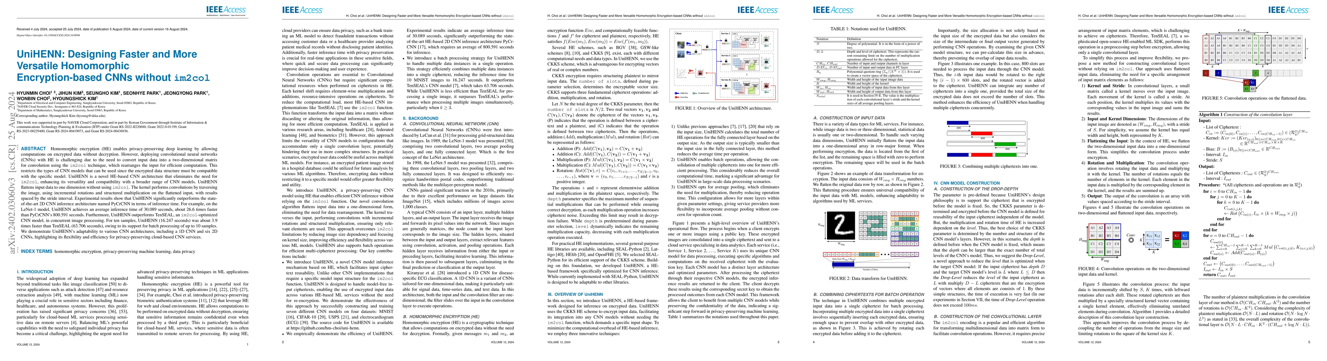 Thumbnail for UniHENN: Designing More Versatile Homomorphic Encryption-based CNNs
  without im2col