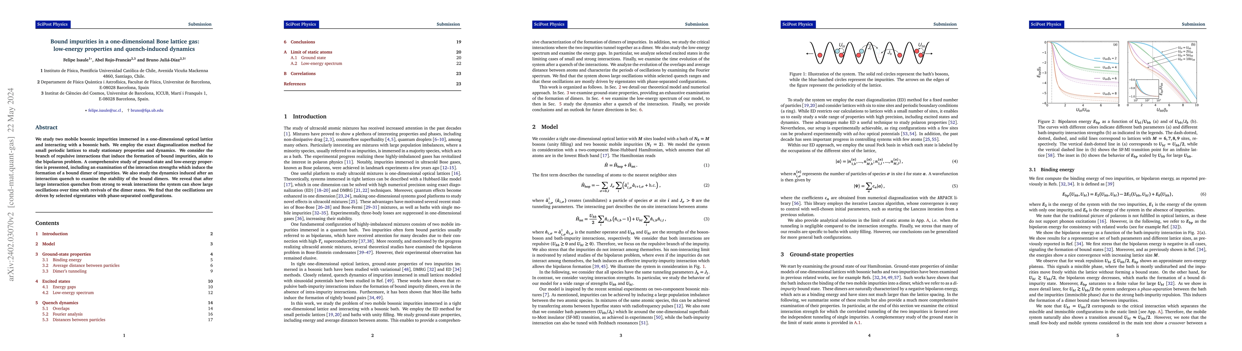 Thumbnail for Bound impurities in a one-dimensional Bose lattice gas: low-energy
  properties and quench-induced dynamics