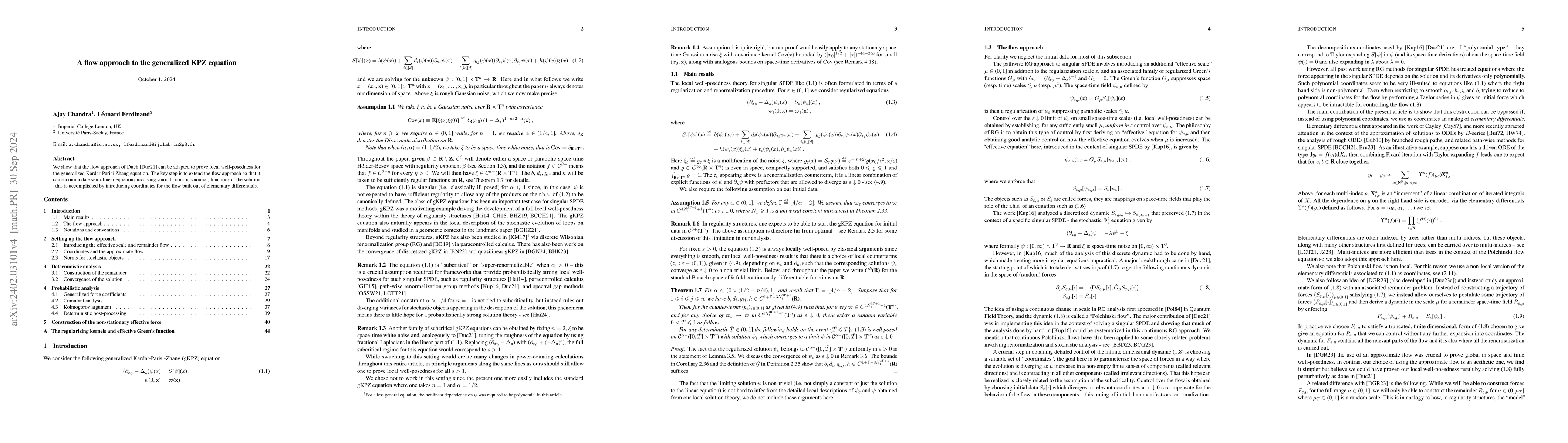 Thumbnail for A flow approach to the generalized KPZ equation