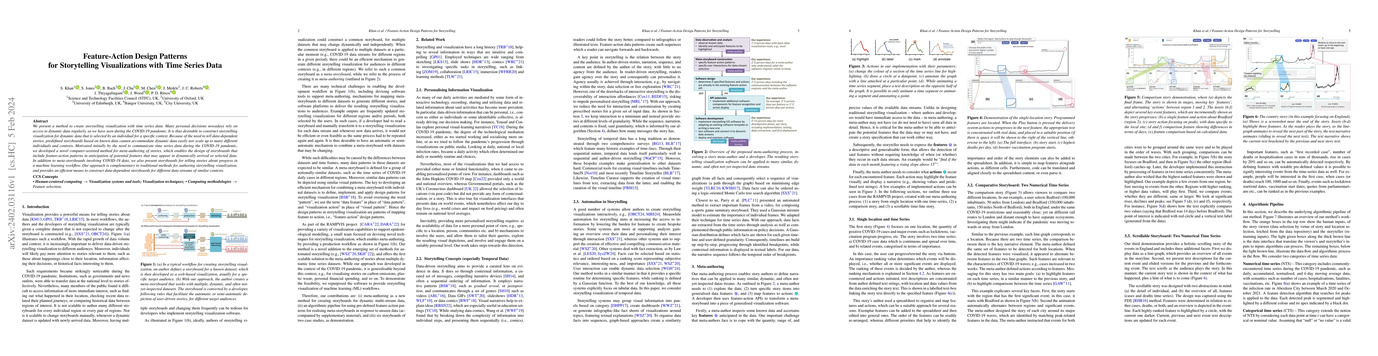 Thumbnail for Feature-Action Design Patterns for Storytelling Visualizations with Time
  Series Data