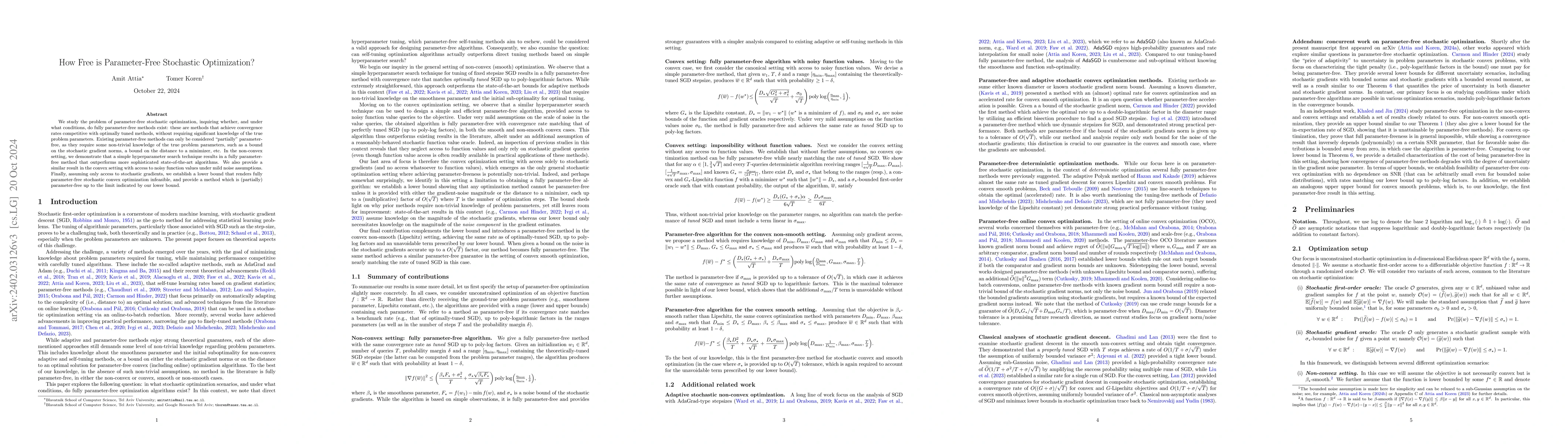 Thumbnail for How Free is Parameter-Free Stochastic Optimization?