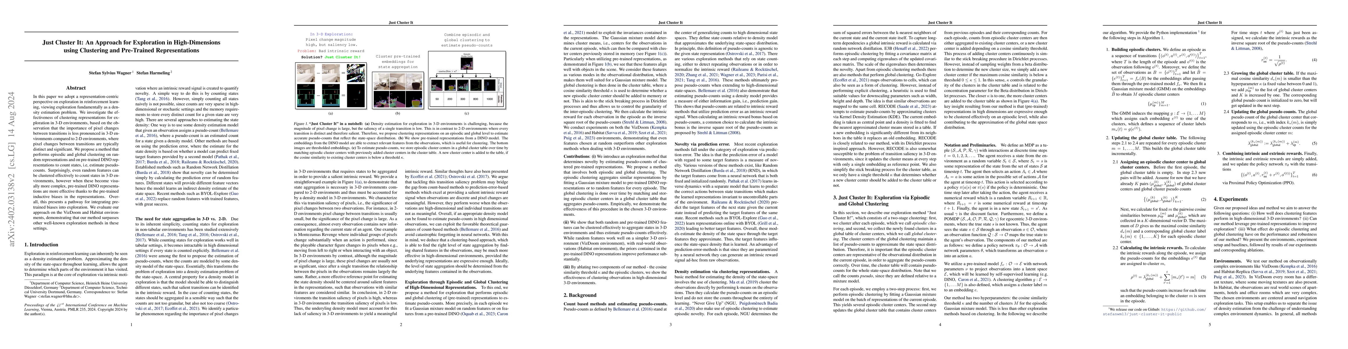 Thumbnail for Just Cluster It: An Approach for Exploration in High-Dimensions using
  Clustering and Pre-Trained Representations