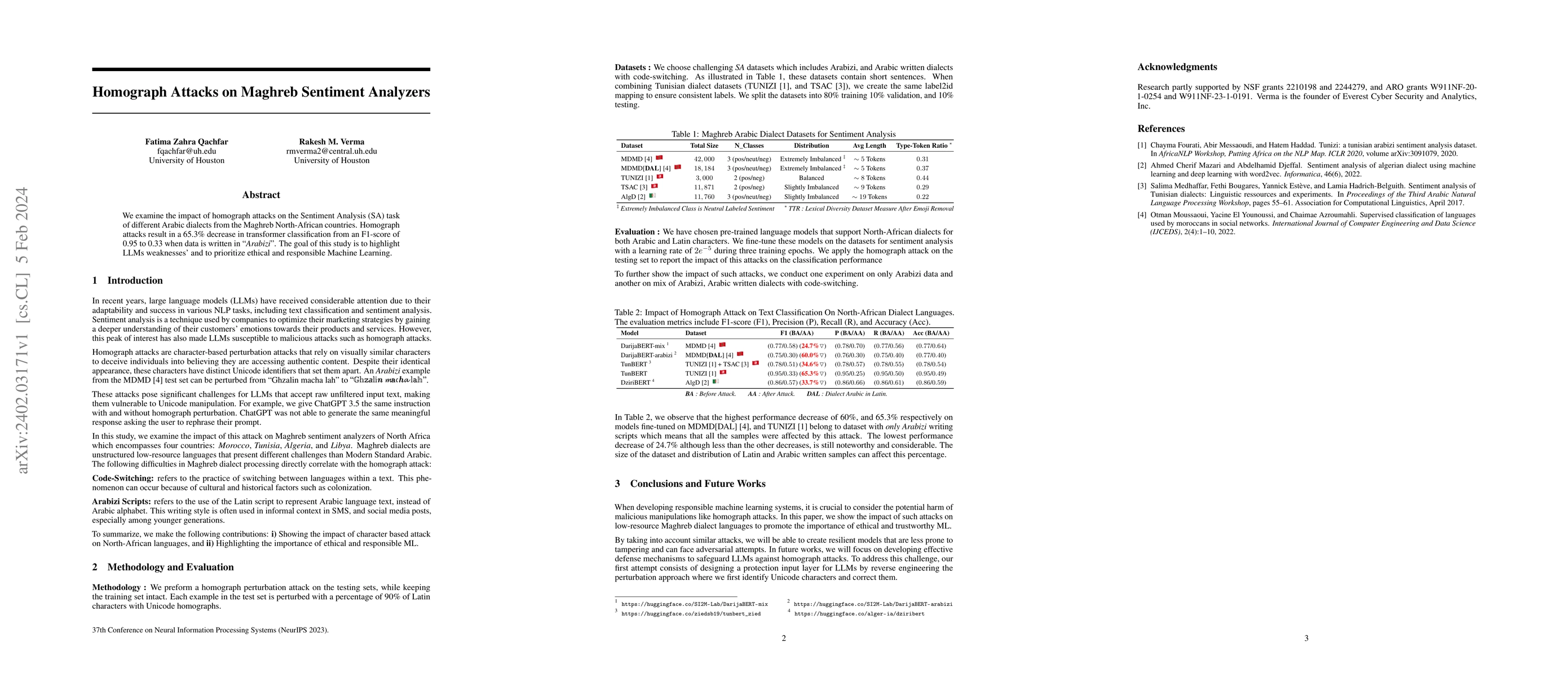 Thumbnail for Homograph Attacks on Maghreb Sentiment Analyzers