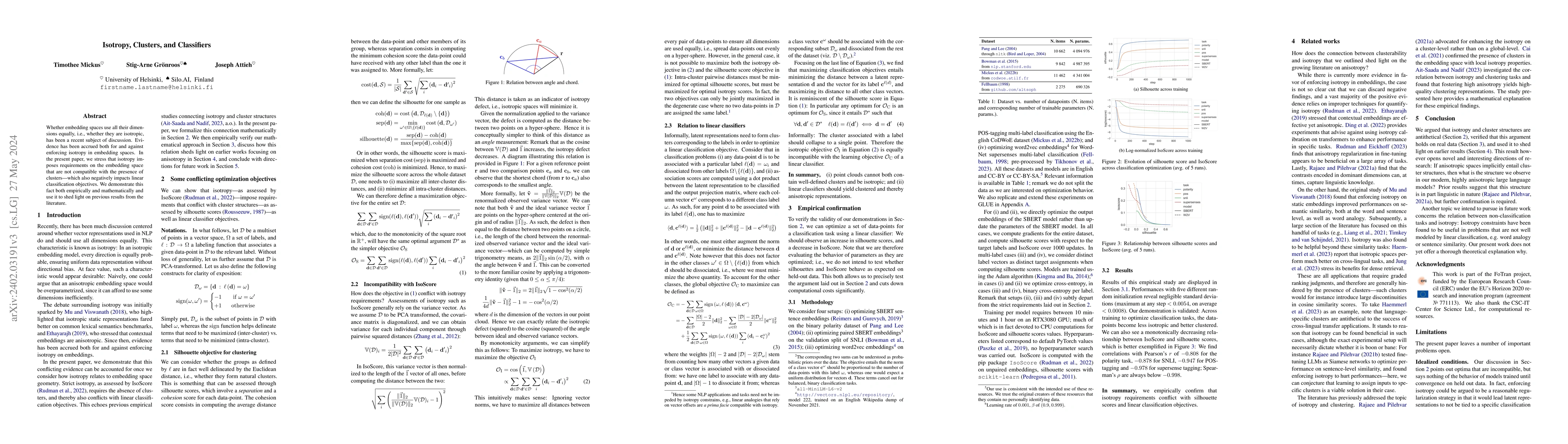 Thumbnail for Isotropy, Clusters, and Classifiers