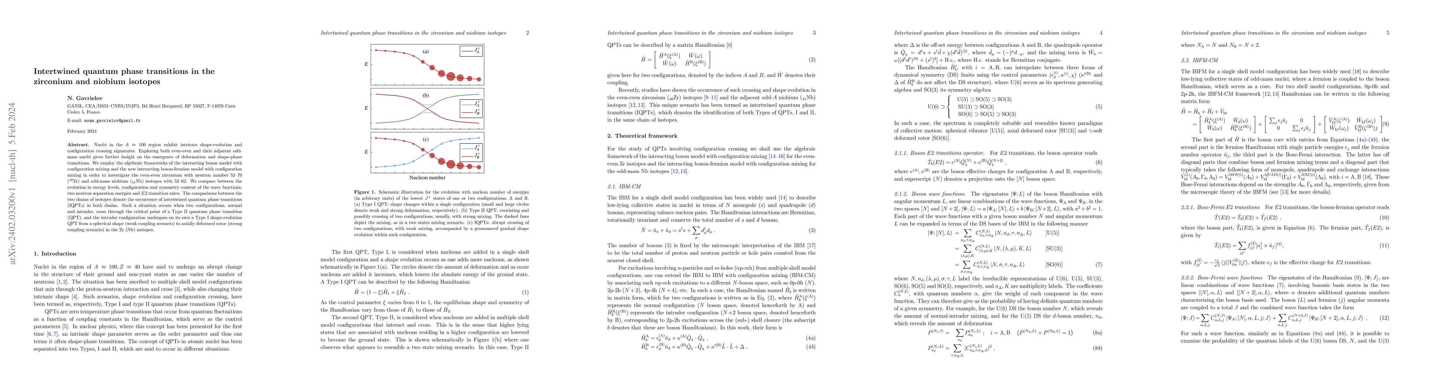 Thumbnail for Intertwined quantum phase transitions in the zirconium and niobium
  isotopes