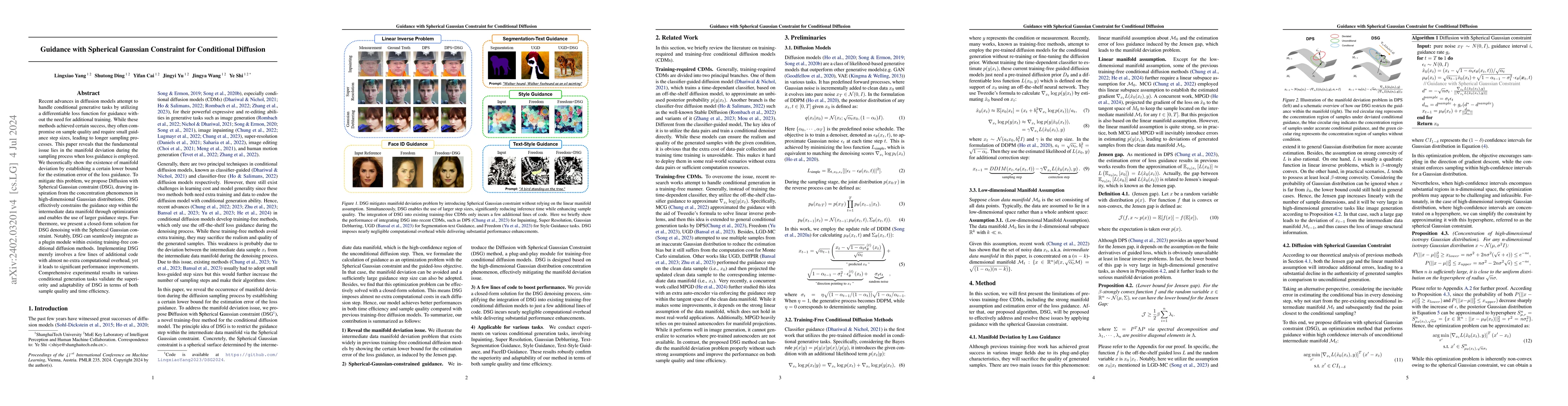 Thumbnail for Guidance with Spherical Gaussian Constraint for Conditional Diffusion