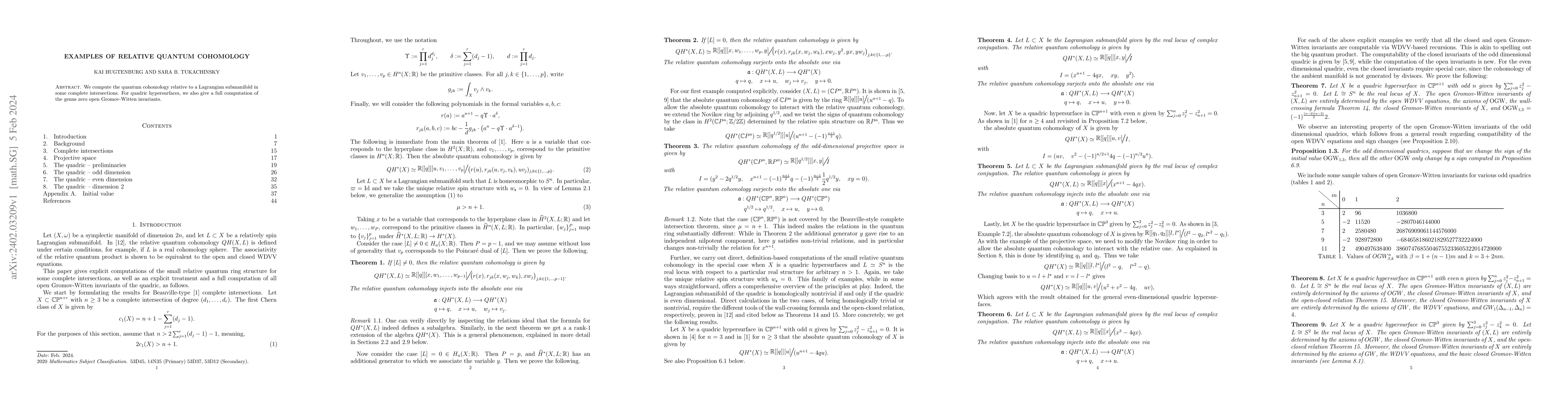 Thumbnail for Examples of relative quantum cohomology