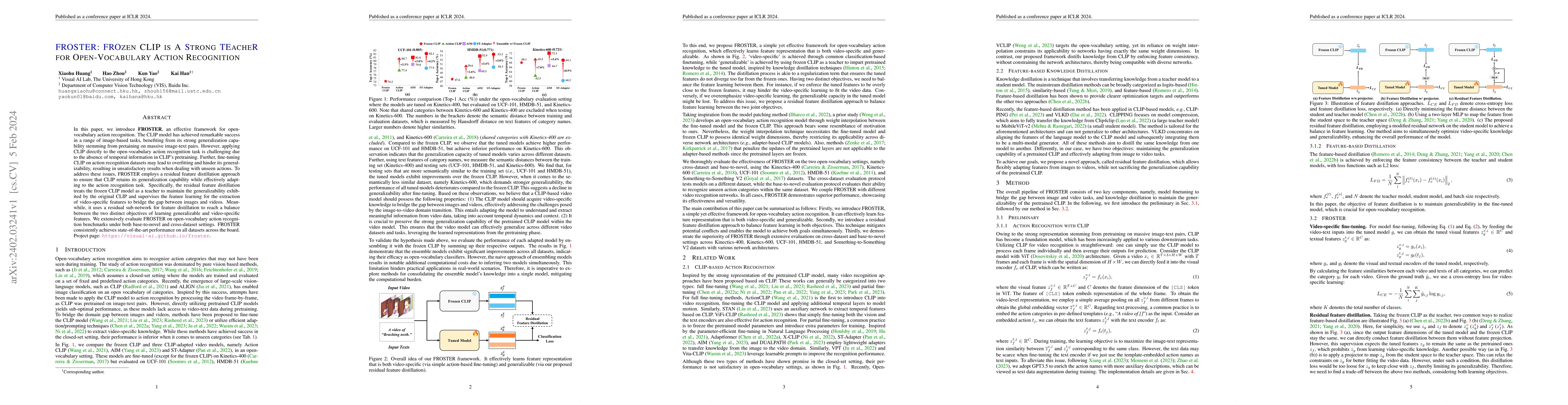 Thumbnail for FROSTER: Frozen CLIP Is A Strong Teacher for Open-Vocabulary Action
  Recognition