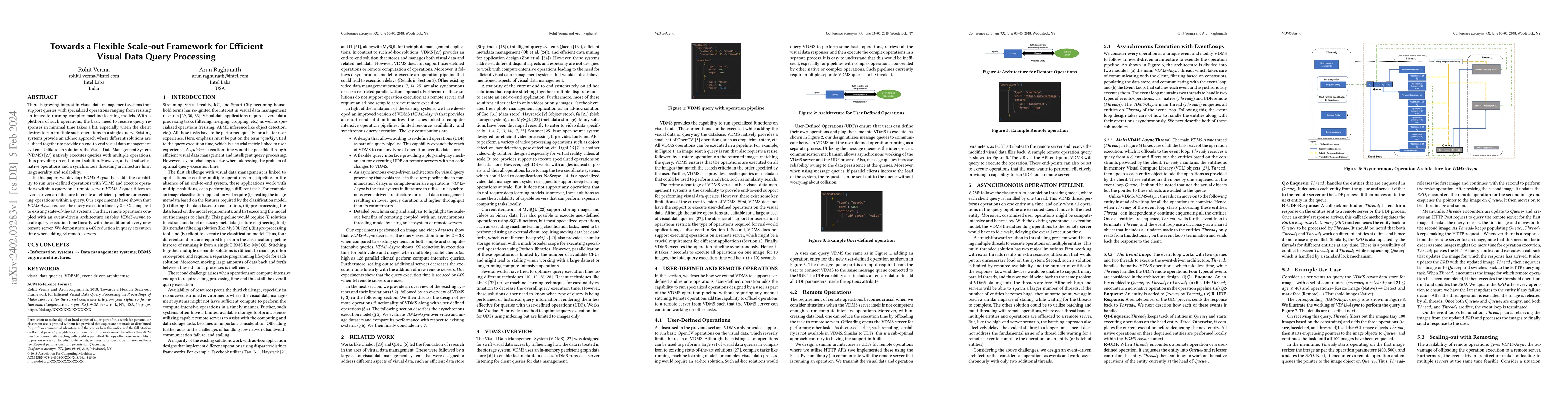 Thumbnail for Towards a Flexible Scale-out Framework for Efficient Visual Data Query
  Processing