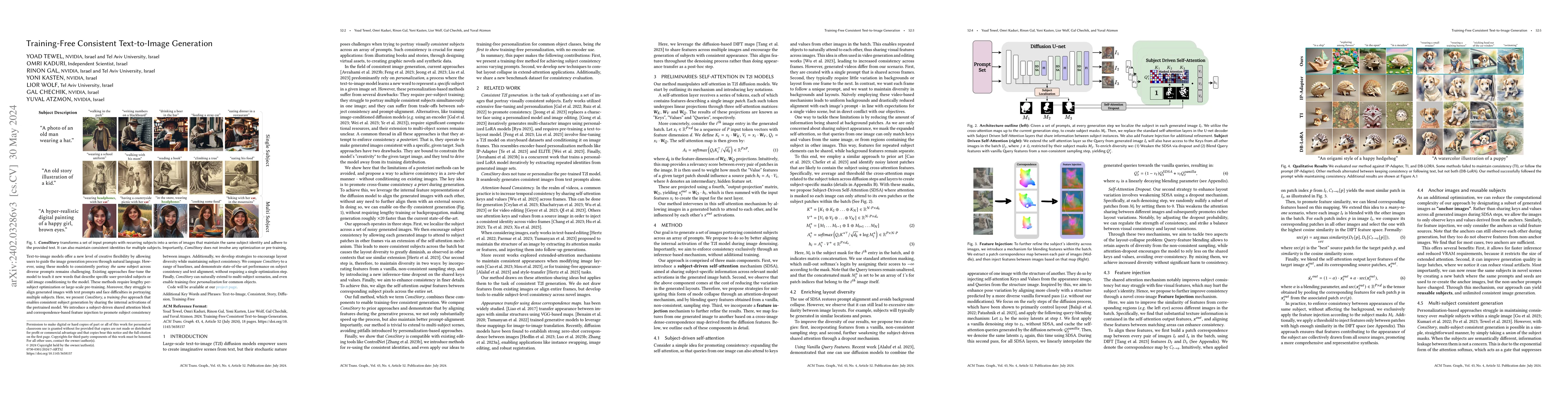 Thumbnail for Training-Free Consistent Text-to-Image Generation