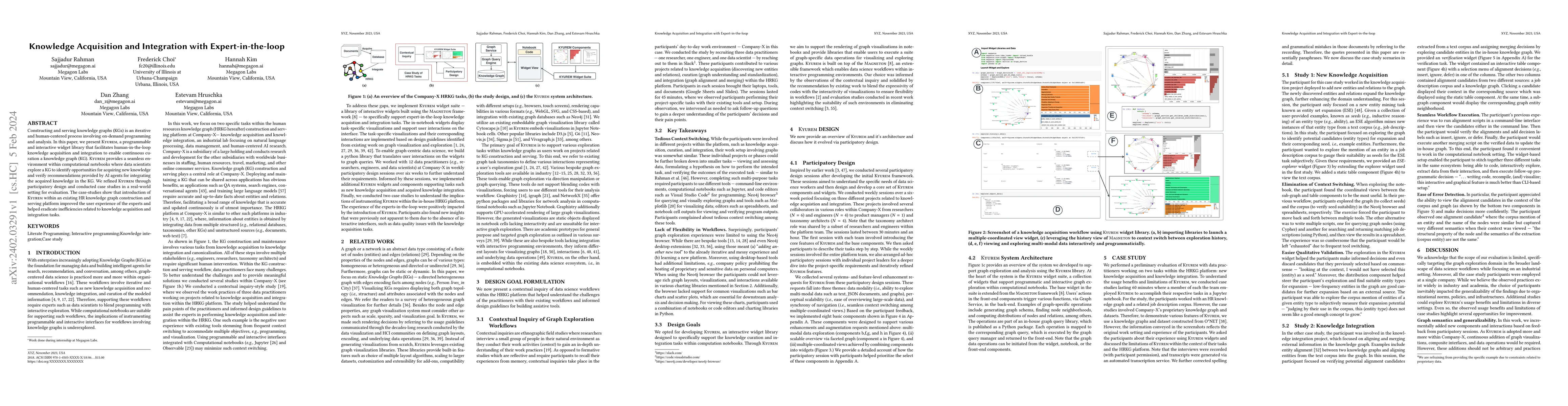 Thumbnail for Knowledge Acquisition and Integration with Expert-in-the-loop