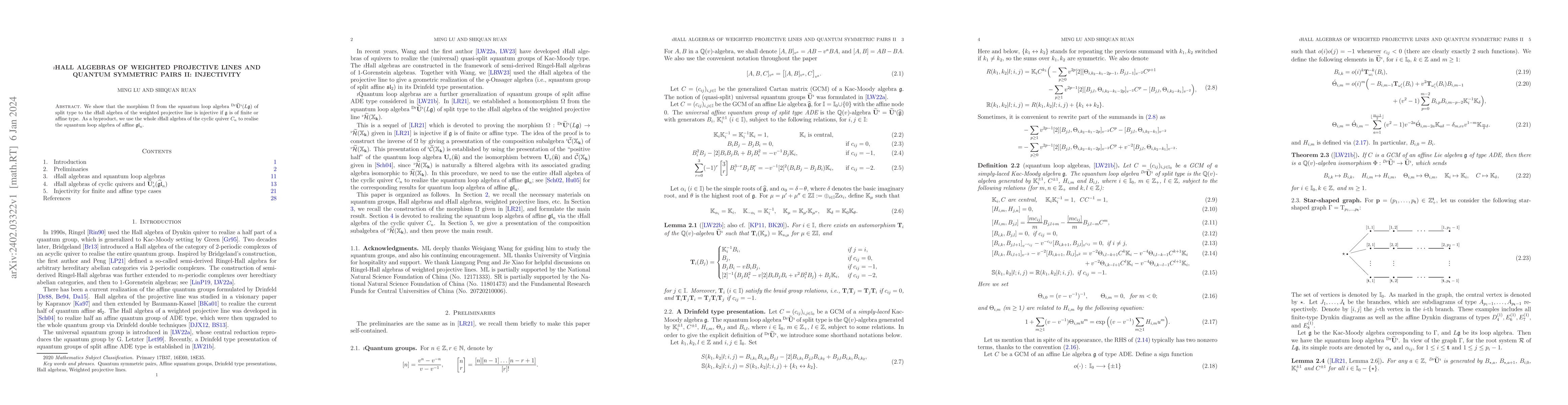 Thumbnail for $\imath$Hall algebras of weighted projective lines and quantum symmetric
  pairs II: injectivity