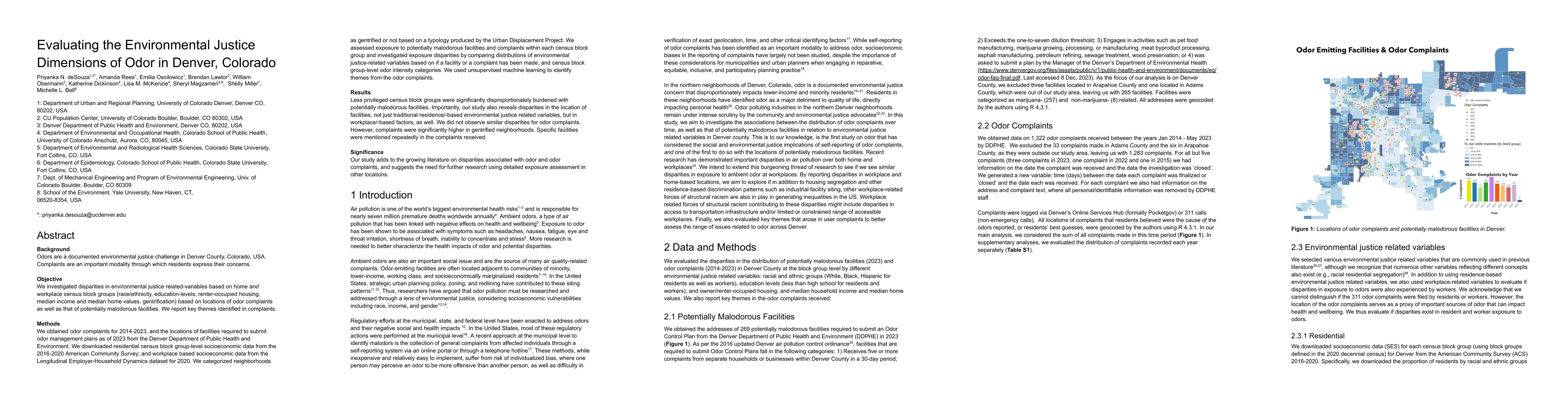 Thumbnail for Evaluating the Environmental Justice Dimensions of Odor in Denver,
  Colorado