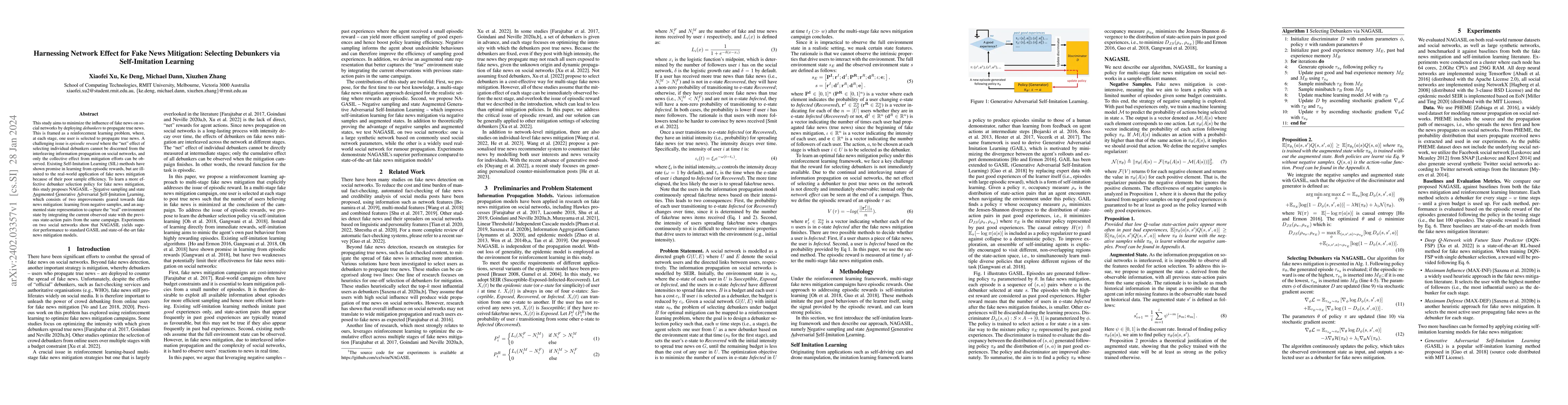 Thumbnail for Harnessing Network Effect for Fake News Mitigation: Selecting Debunkers
  via Self-Imitation Learning