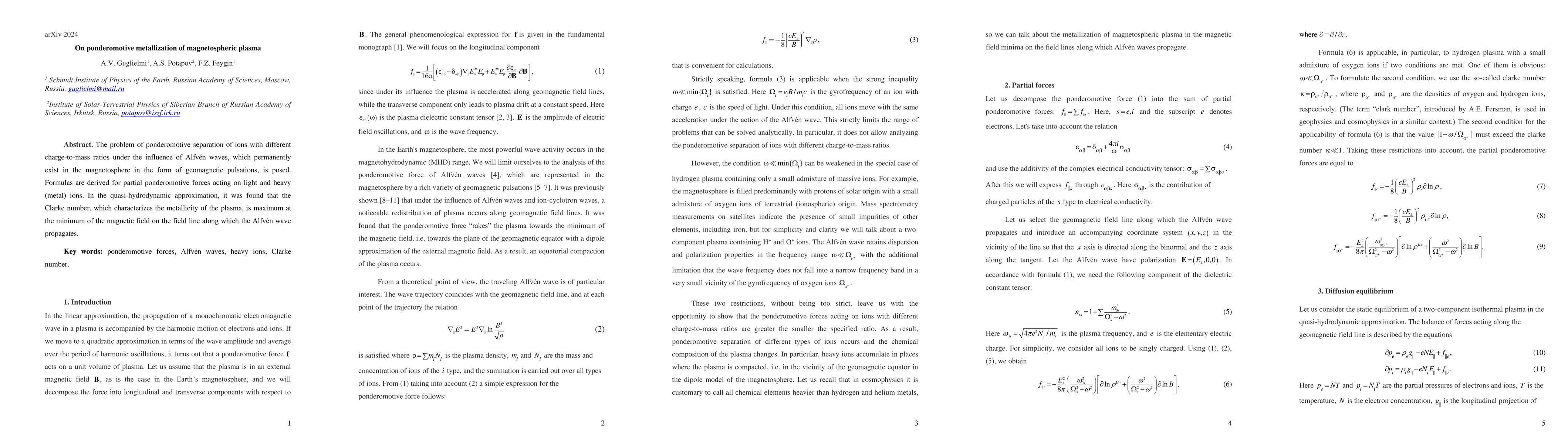 Thumbnail for On ponderomotive metallization of magnetospheric plasma