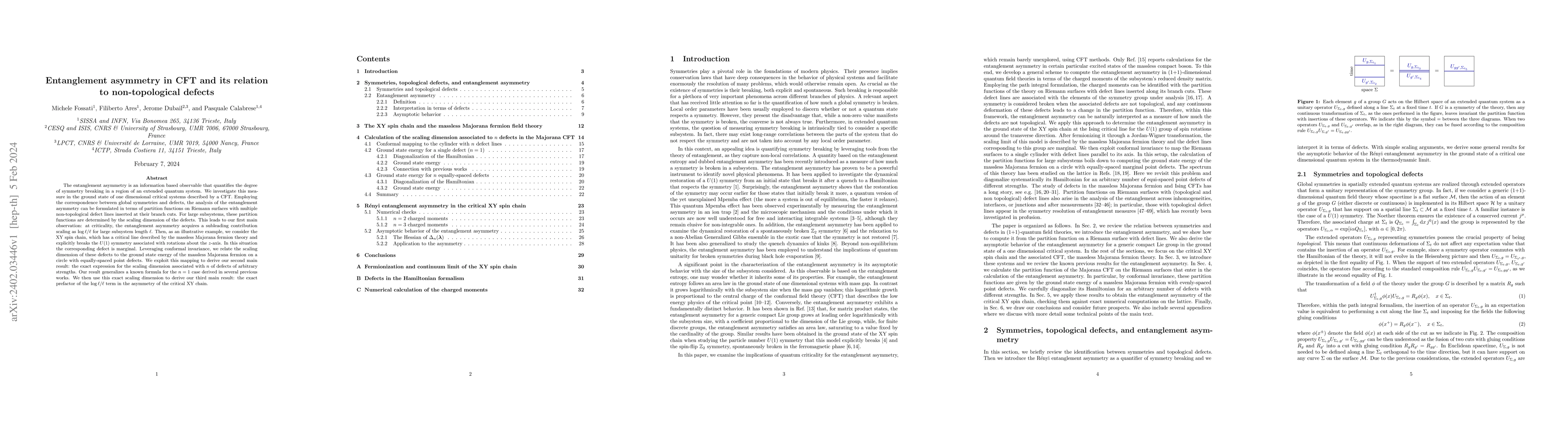 Thumbnail for Entanglement asymmetry in CFT and its relation to non-topological
  defects
