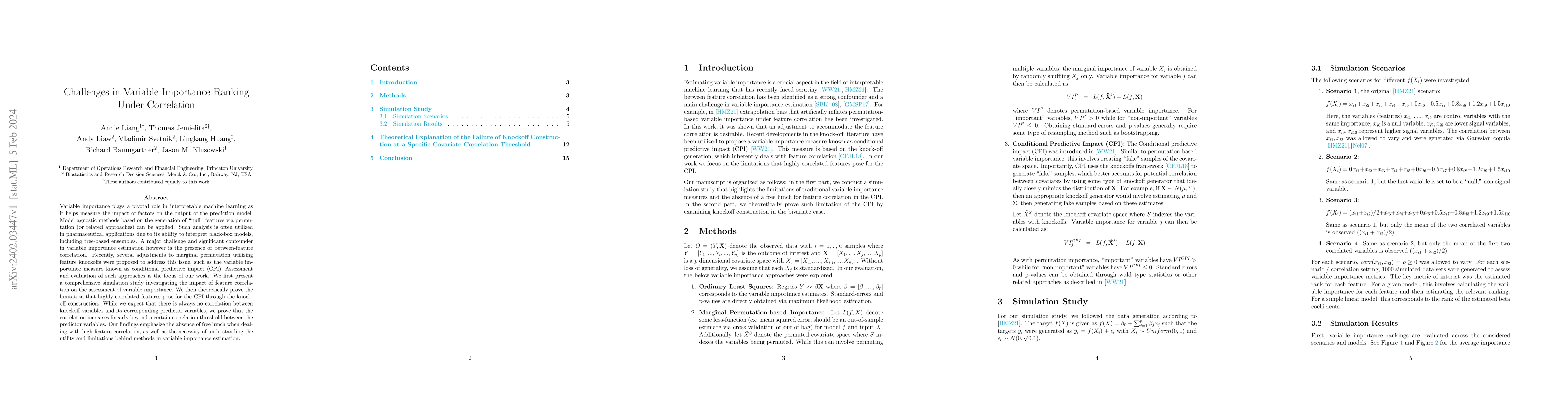Thumbnail for Challenges in Variable Importance Ranking Under Correlation