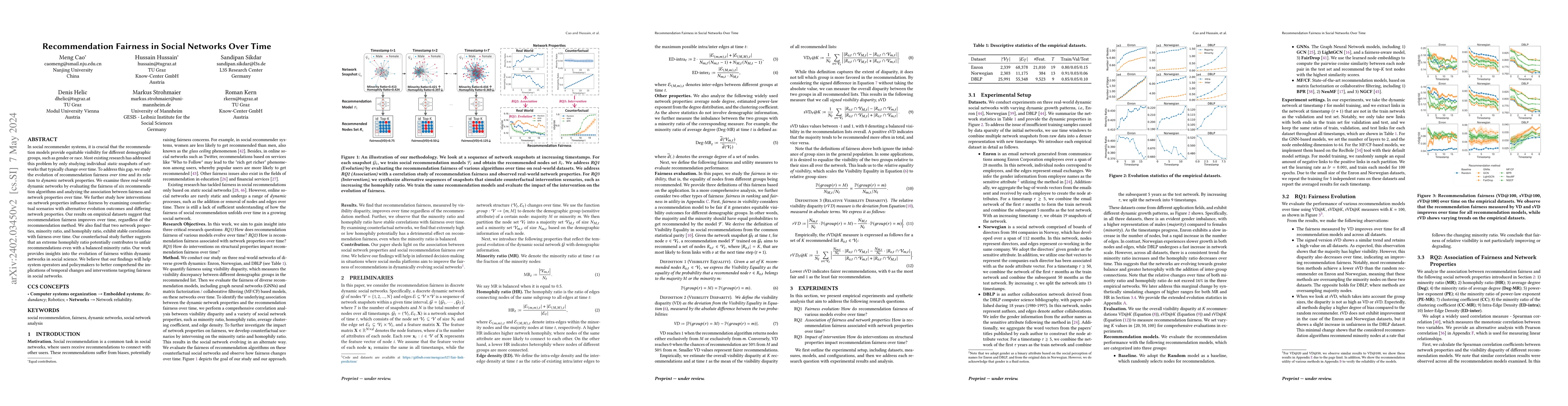 Thumbnail for Recommendation Fairness in Social Networks Over Time