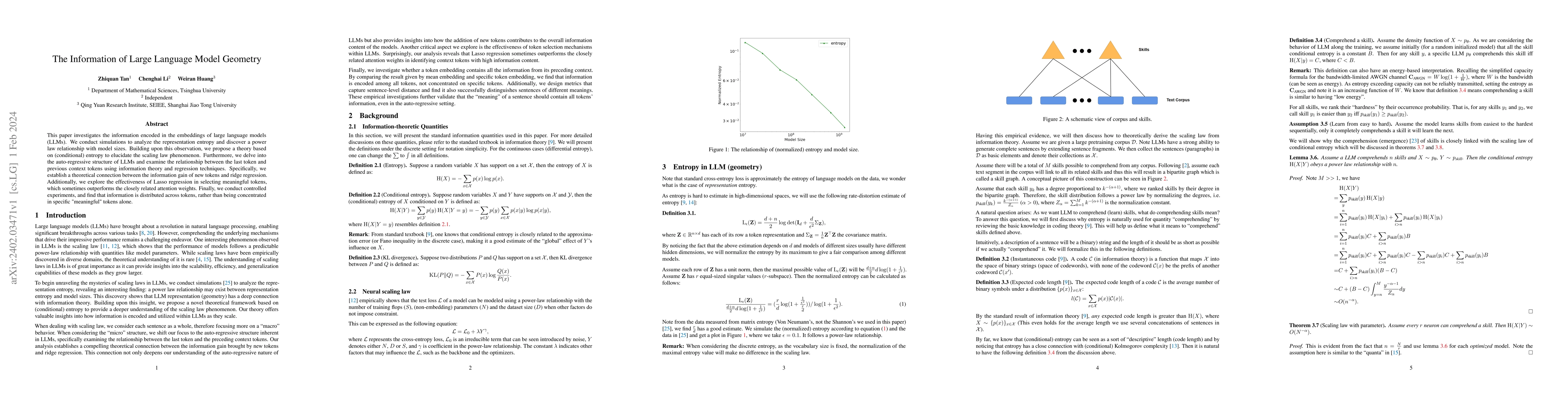 Thumbnail for The Information of Large Language Model Geometry