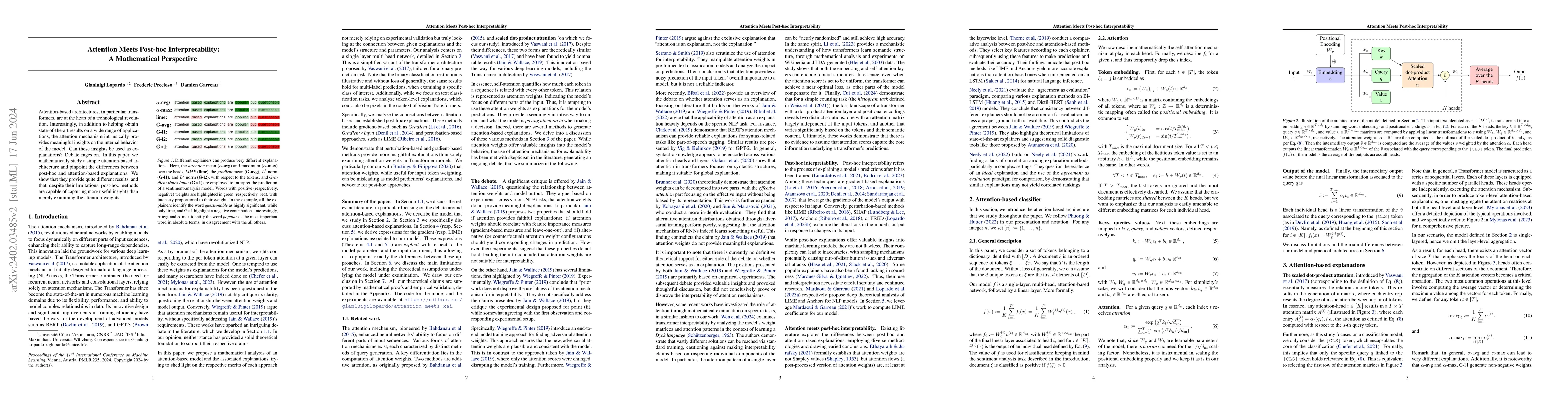 Thumbnail for Attention Meets Post-hoc Interpretability: A Mathematical Perspective