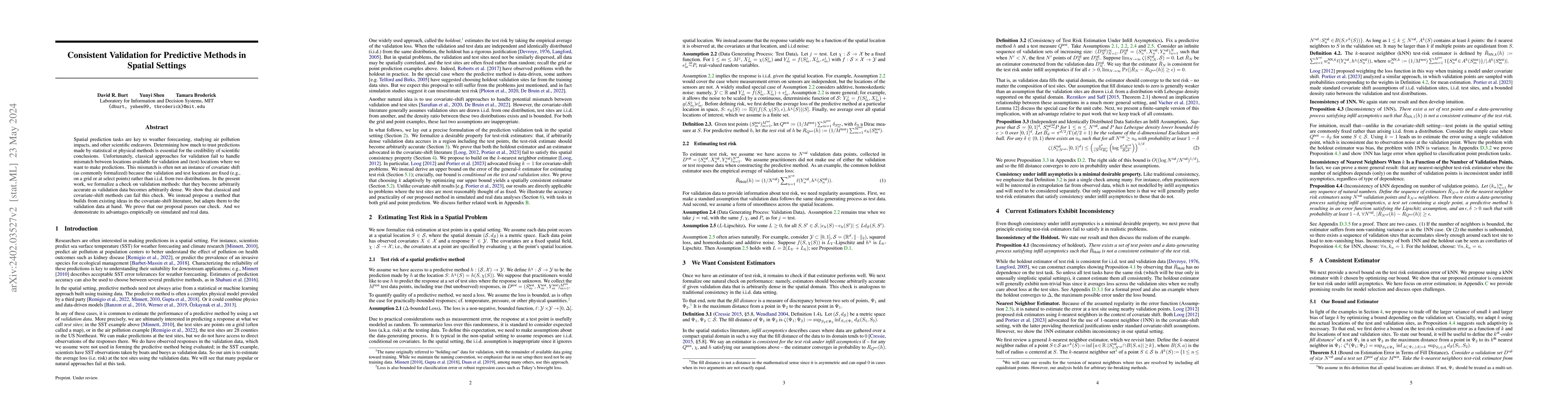 Thumbnail for Consistent Validation for Predictive Methods in Spatial Settings