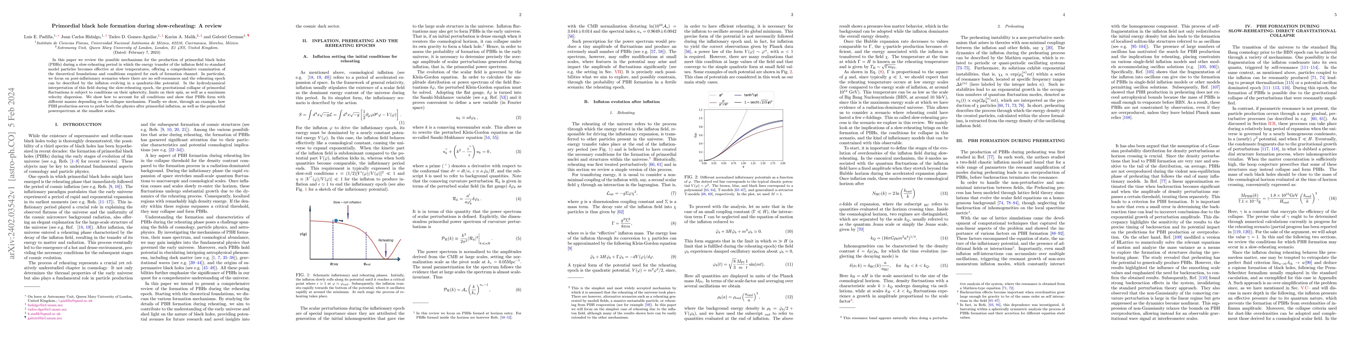 Thumbnail for Primordial black hole formation during slow-reheating: A review