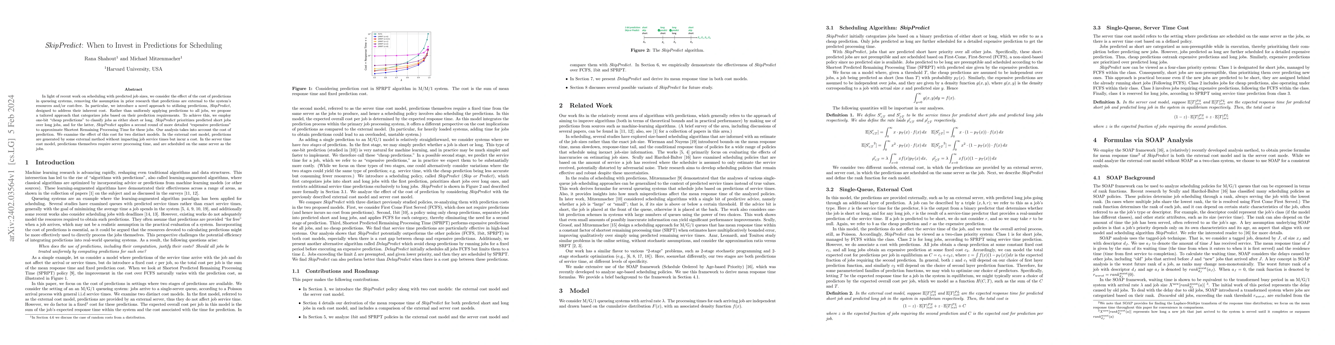 Thumbnail for SkipPredict: When to Invest in Predictions for Scheduling