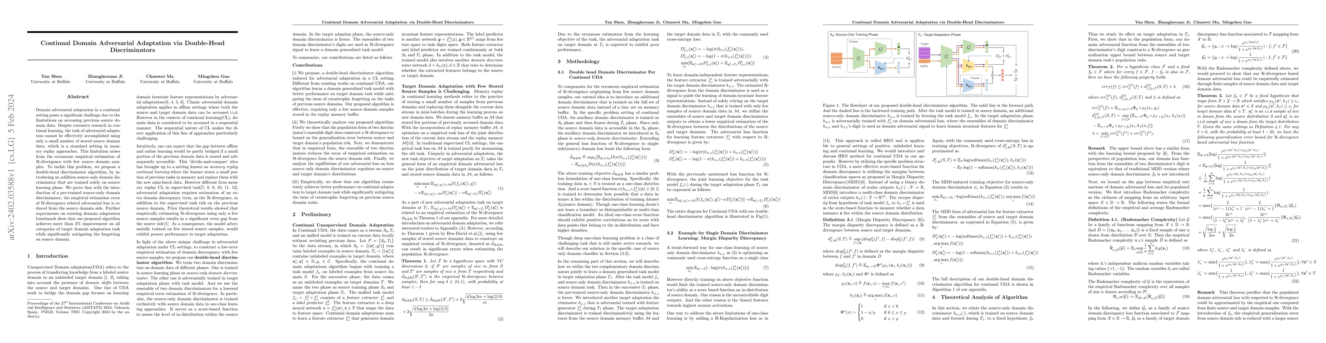 Thumbnail for Continual Domain Adversarial Adaptation via Double-Head Discriminators