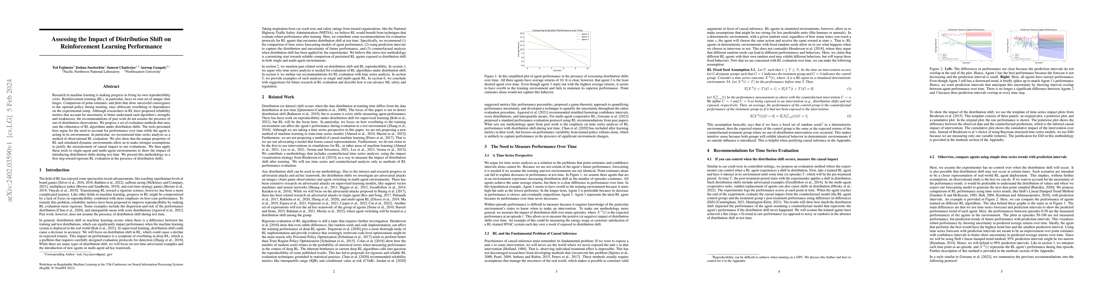 Thumbnail for Assessing the Impact of Distribution Shift on Reinforcement Learning
  Performance