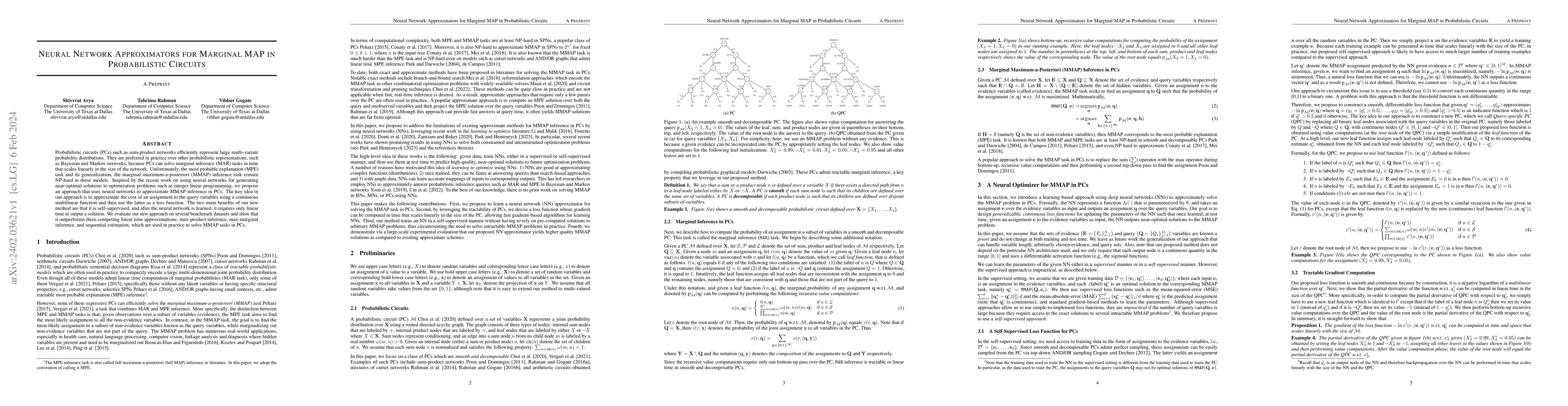 Thumbnail for Neural Network Approximators for Marginal MAP in Probabilistic Circuits