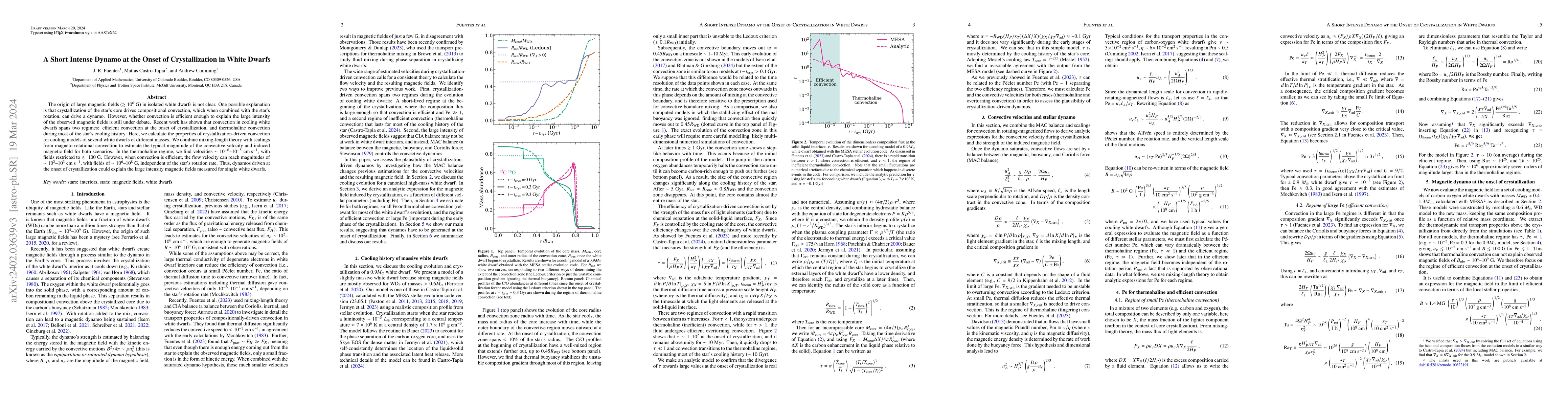 Thumbnail for A Short Intense Dynamo at the Onset of Crystallization in White Dwarfs