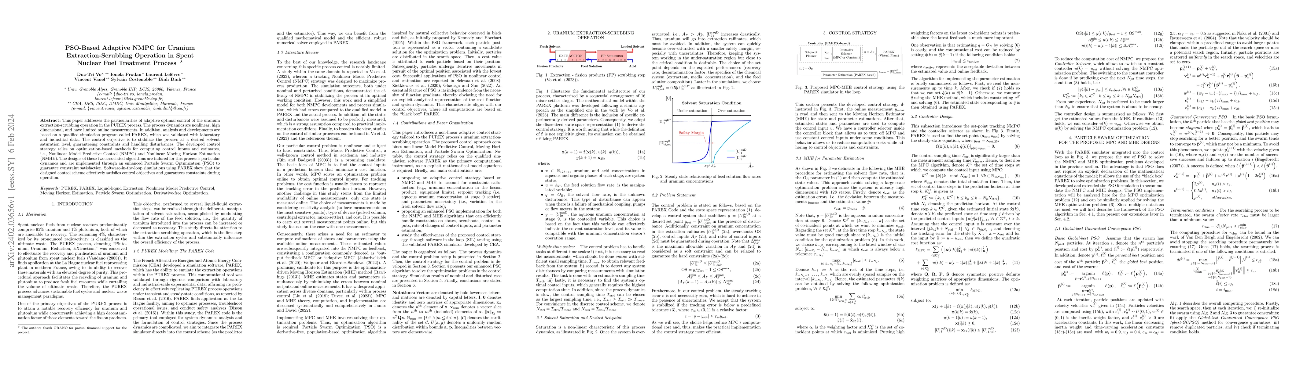 Thumbnail for PSO-Based Adaptive NMPC for Uranium Extraction-Scrubbing Operation in
  Spent Nuclear Fuel Treatment Process