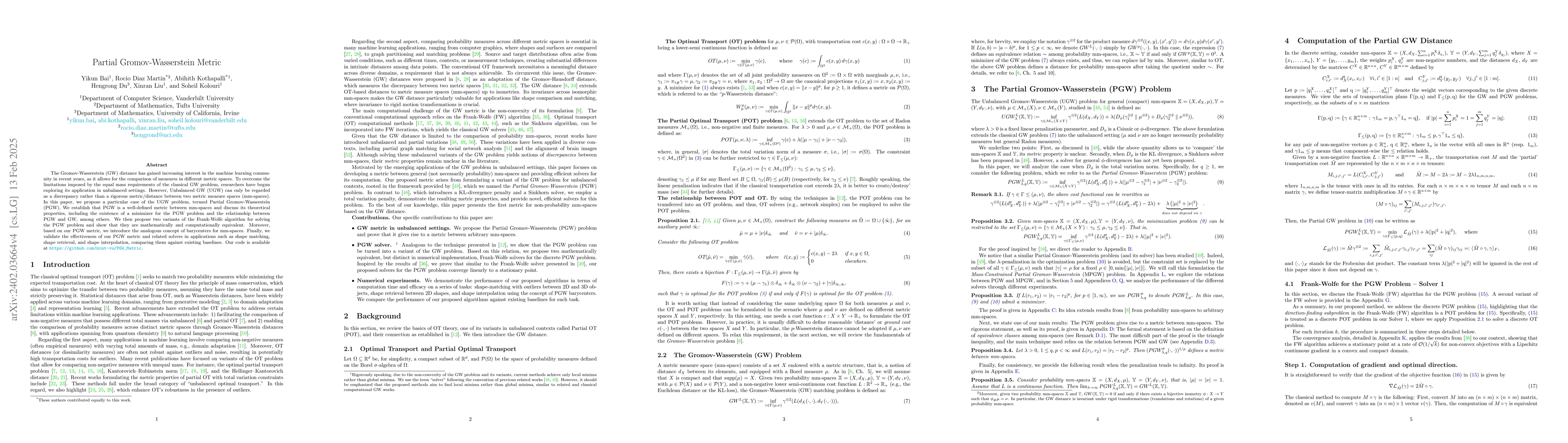 Thumbnail for Partial Gromov-Wasserstein Metric