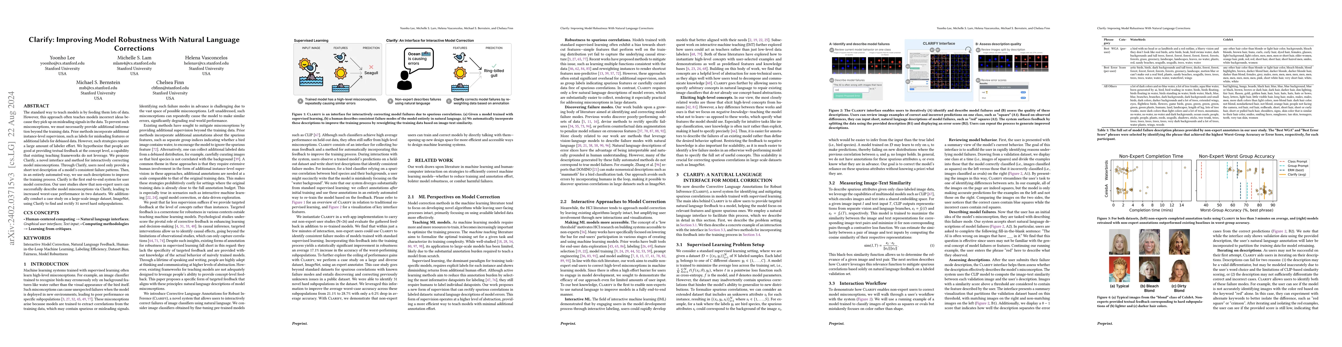 Thumbnail for Clarify: Improving Model Robustness With Natural Language Corrections